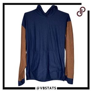 Outdoor Voices Men's Medium Navy / Caramel Colorblock Athleisure Athletic Hoodie